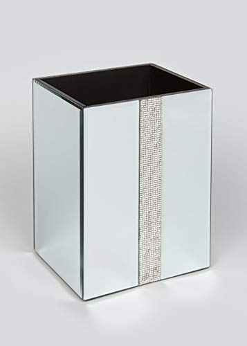 Biznest Mirrored Diamante Bin (23Cm X 17.5Cm), Home Decorative, Living Room, Bedroom Room, Eye-Catching Design
