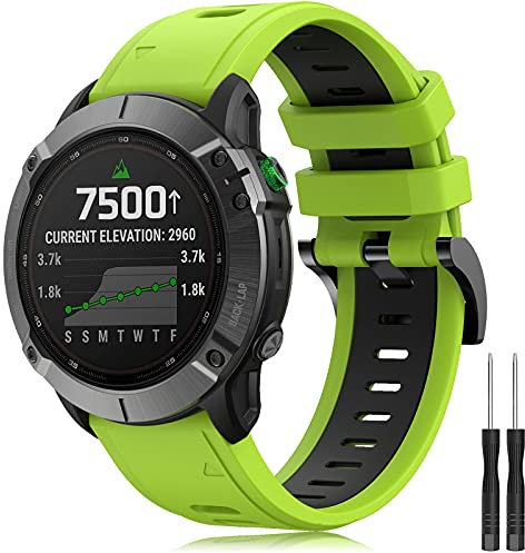 Armband für Garmin Fenix 5/Fenix 5 Plus/Fenix 6/Fenix 6 Pro/Fenix 7/Fenix 7 Solar/Forerunner 935/945/Instinct/Forerunner 745/Approach S60/Approach S62/Quatix 5/6 Armbänder 22 mm Silikonband