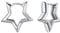 U7 kleine Creolen platiniert Stern Form Klappcreolen mit 925 Silber Nadel Damen Mädchen Geometrische Huggie Ohrringe Modeschmuck Accessoire für Weihnachten Jahrestag