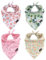 Gofshy Sommer-Hundehalstuch, 4 Stück, Geburtstagsgeschenk, Rosa, Grün, Orange, Blumendruck, Hundeschal, verstellbares Hundelätzchen, Zubehör für kleine, Katzen, Haustiere (M)