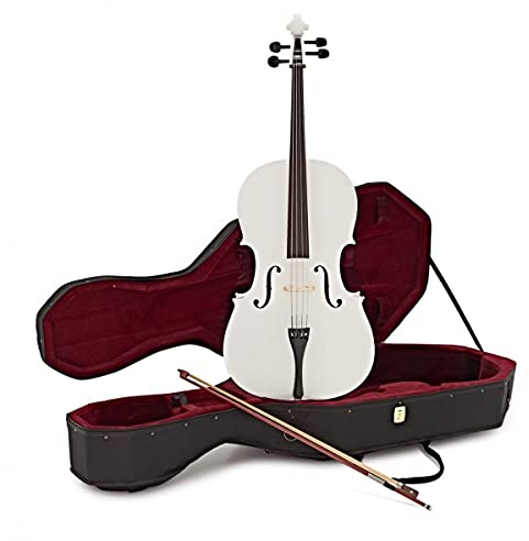 Full Size Cello mit Bogen & Etui von Gear4music 4/4 Weiß