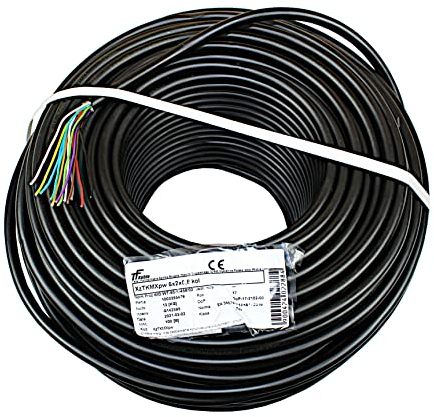 KAUFDAS 6x2x0,8mm Erdkabel mit hydrophobem Gel, wasserdichtes Fernmeldekabel, Steuerkabel für Magnetventil/Steuergerät, Telefonkabel (100M) in Schwarz