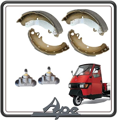 KIT GANASCE FRENO FRENI POSTERIORI + 2 CILINDRETTI FRENO COMPATIBILE CON PIAGGIO APE 50 TUTTI I MODELLI.