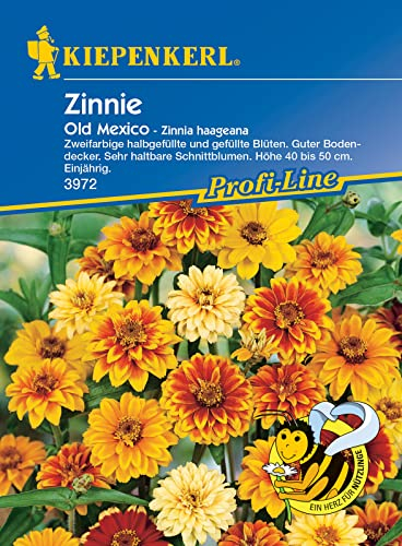 Kiepenkerl 3972 Zinnie Old Mexiko, eignen sich für Beete Rabatten und sind sehr haltbare Schnittblumen