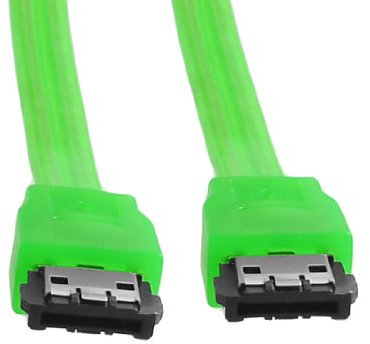 Ruilogod Green E SATA Femenino a mujer Cable externo de 7 clavijas 19 de largo