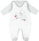 TupTam Baby Mädchen Jungen Strampler mit Langarmshirt Aufdruck Spruch 2 teilig, Farbe: Streifenmuster Grau/Bärchen Herz, Größe: 50