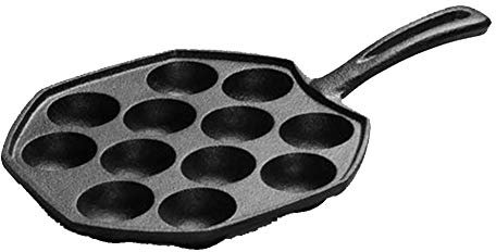 COTBY Eierpfanne Antihaft-Gusseisen-Grill-Ei-Kuchenpfanne Ei-Blätterteig-Hersteller Doppelseitige kleine Kugeln Kuchen-Backform Platte für die Verwendung in der Küche zu Hause Bratpfanne