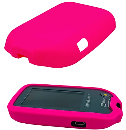 Schutzhülle Cover Bumper für das Freestyle Libre 3 Blutzucker Messgerät, Anti-Rutsch Material, 100% passgenau in Pink