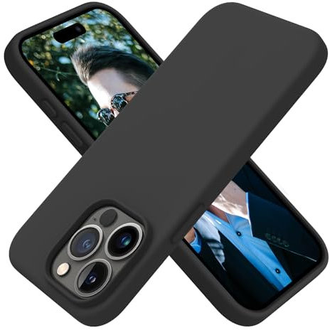 OTOFLY Compatible with iPhone 15 Pro Max Case, Silicone Shockproof Slim Thin Phone Case for iPhone 15 Pro Max (6.7 inch), (Black)