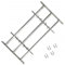 Homgoday Grille de fenêtre réglable - Vis de sécurité extensibles - Grille de sécurité - Grille de sécurité anti-effraction - Avec 3 barres transversales - 500 à 650 mm