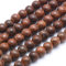 Lot de 50 perles rondes en bois de rose naturel de 8 mm pour fabrication de bijoux, bracelets, colliers