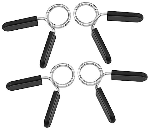 Kisangel Hantel Federclip 4 Stück für 25mm Hantelstangen Schwarz