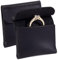 FINGERINSPIRE 2 Stück Schmuckbeutel Für Ringe Quadratisch Schwarz Verlobungsringbeutel 5.8 cm Ringbeutel Aus Echtem Rindsleder Ringhaltertaschen Aus Leder Ringetui Für Verlobungszeremonie