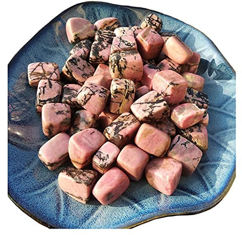 AMAZWI Cristal Naturel Nature Brute Rhodonite Sèche-Linge Cristal de Quartz Rose Échantillon de Pierre Brute Cristal de guérison Amour Pierres Naturelles (Size : 200g)