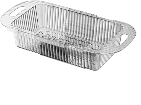 Cestello scolapasta estensibile per lavello da cucina, gadget da cucina, per lavare frutta e verdura (bianco)