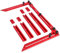 Stair Tread Template Tool, Stair Tread Gauge Measuring Tool Jig with Track, Angled Brace, Flip-Stop, Adjustable Length 16.7 to 62.6 Compatible with Many Types of Layout Projects