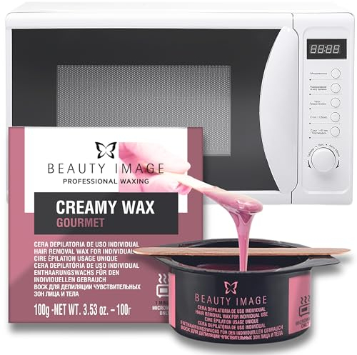 Cera Depilatoria Microondas [Pack de 2] - Uso Facial y Corporal - Cera Caliente Depilación Wax Suave y Cremosa - Para Pieles Sensibles - Eficaz en Vello Muy Corto