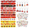 TECHEEL Feuerwehrmann Party Mitgebsel,Feuerwehr Kindergeburtstag Mitgebsel mit 12 Feuerwehr Schnapparmband,10 Feuerwehr Schlüsselanhänger,10 Feuerwehr Tattoos Feuerwehr Spielzeug für Jungen Geburtstag