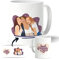 DEREGALOOS Taza con Frase Divertida para amigas. Tazas de café Originales para Regalar. Tazas para mejores amigas. Regalos originales para amigos. (Corazón)