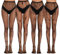 JAONLD Halloween Netzstrümpfe 4 Stücke Schwarze Einheitsgröße 150-175cm Halloween Strumpf Hose,Spinnenmuster,Strumpfhosen für Damen Geeignet für Halloween,Kostümparty,Rollenspiele