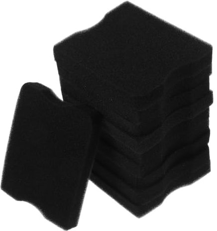 BESPORTBLE Pack of 10 Lawnmower Filter Car Cable Activated Carbon Filter Foam for Air Filter Lawn Mower Seat Cover Pet Electric Lawnmower Petrol Lawnmower Vent Filter Black Sponge