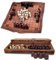 Chess Set - Wooden Hnefatafl Chess Pieces, 22 x 22 cm Chessboard - Medieval Style Strategy Game