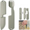 Kopak 2 in 1 Camping Eating Utensils Set, Portable Detachable Knife Spork Cutlery Set, Pocket Cooking Fork Spoon Tool, Practical Tableware for Travel, Hiking, Wilderness (1PCS)