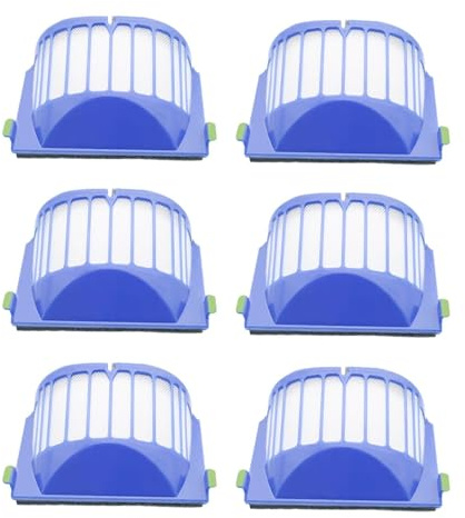 Filtro, Compatibile Con IROBOT ROOMBA, Filtro Aerovac Serie 500 600 528 536 551 552 564 580 595 620 630 650 Robot Aspirapolvere(6pcs)