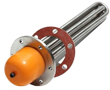 YINZHD Heating Element 115mm Flange Tube 3-12KW Thermal Oil Heating Pipe Boiler 220V/380V(380V,12KW 500mmL)