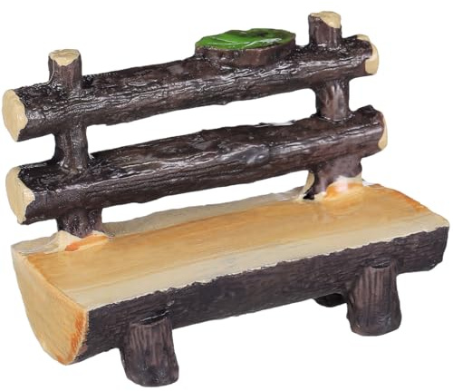 Toyvian Mini-Harzstuhl Mini-Bank Für Puppenhaus Cartoon-Bankform Miniatur-Landschaftszubehör Für Bonsai Moos Sukkulenten Und Garten-Dekoration