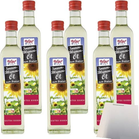 usy Bundle für Hofgut Sonnenblumenöl VPE (6x500ml Flasche) + usy Block