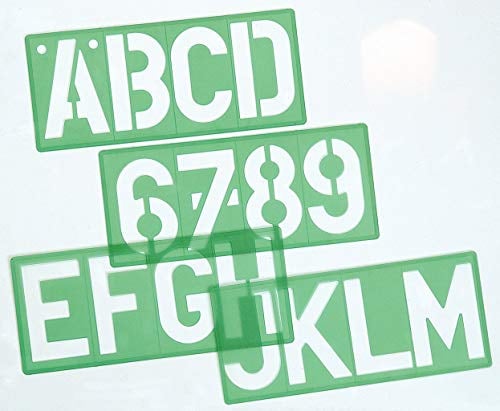 Linex 85100 Schriftschablonen 10-teilig, Standard, Schrifthöhe 100mm, Groß-/Kleinbuchstaben