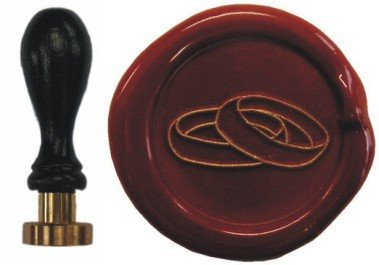 Siegel Stempel Petschaft Eheringe 24 mm für Hochzeit