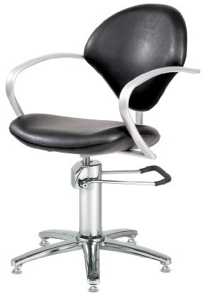 Comair 3070024 Paris A Professioneller Friseurstuhl mit hydraulisch arretierbarer Pumpe, schwarz