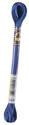 DMC 417F-4240 Color Variations Six Strand Embroidery Floss, 8.7-Yard, Mid Summer Night