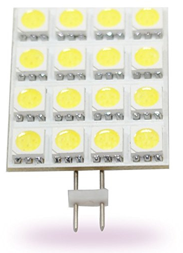 G4 12 High-Power SMD LED (Warm-Weiß - 12 x 5050 SMD LED - 120º Abstrahlwinkel - G4 Sockel - 12V DC) Circular runde Scheibe Birne 2W=20W