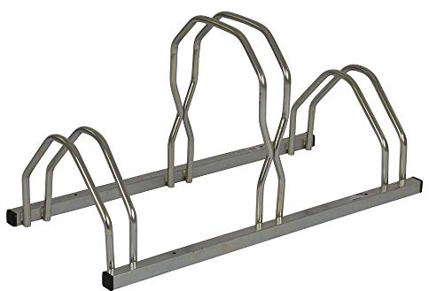 Altuna Mottez Fahrradständer für 3 Fahrräder, Grau, Metall, Modern, 85 x 39 cm