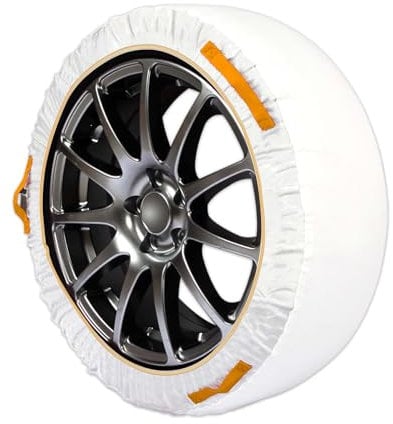 XL Perform Tools 450450 Chaussettes à Neige Textiles TX2 – Chaînes à neige textiles homologuées B26, haute performance neige/verglas, installation rapide 3 min, compatibles ABS/EPS, jantes protégées2