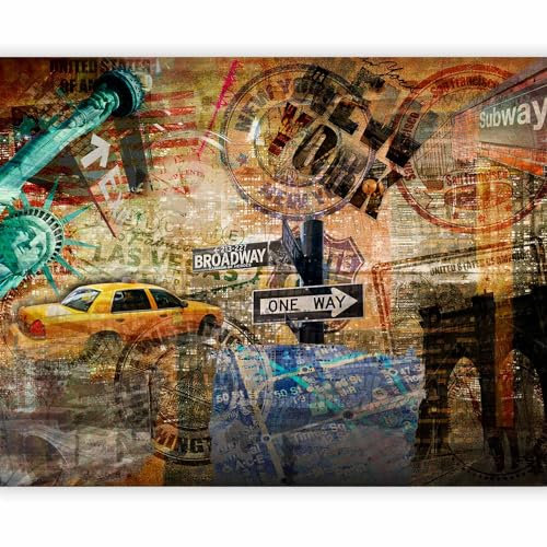 Fototapete - Tapete New York 100x77 cm - Foto Tapete Schlafzimmer Wohnzimmer Moderne Vliestapete XXL Wandtapete Motivtapeten Bildtapete 3d Effekt Wand Dekoration - City Stadt USA Denkmale Architektur