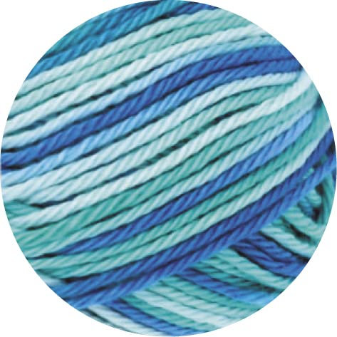 LANA GROSSA Cotone Print | Baumwollbasicgarn | Handstrickgarn aus 100% Baumwolle | 50g Wolle zum Stricken & Häkeln | 125m Garn FB 312