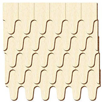 Tejas contrachapado. Rhön – Forma – Tamaños y cantidad de selección de, Contrachapado, 25 Stück, 20mm x 10mm