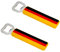 TopTen 2 Stück Deutschland Flaschenöffner, Fanartikel Deutschlandflagge Fahne Kronkorken-Öffner