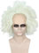 Linfairy Kurze kahle Perücke, Unisex, Halloween-Kostüm, für Erwachsene + Hellgrün