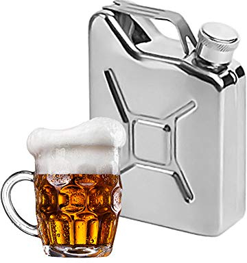 Hip Flask for Liquor, 5oz Stainless Steel Small Portable Jerry Can Shape Alcohol Bottle Pocket Wine Bottle Pot Flagon Gift for Men,Father,Husband
