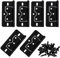 LC LICTOP 3 Inches Non-Mortise Door Hinges Black Butterfly Door Hinges 6pcs