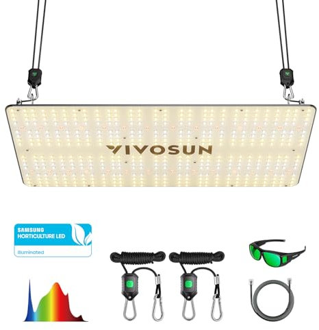 VIVOSUN VS2000 LED Grow Light with Samsung LM301 Diodes & Driver, Sun-Like Full Spectrum for Seedling, Vegetation and Flowering, Plant Grow Light for 120 x 60 cm / 90 x 90 cm Grow Tent