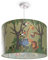 Paco Home Hängelampe Mädchen Junge Pendellampe Kinderzimmer Lampe Deckenlampe Stoff E27 Lampenschirm Dschungel Tiere 1,5m Textilkabel Kürzbar Jungle