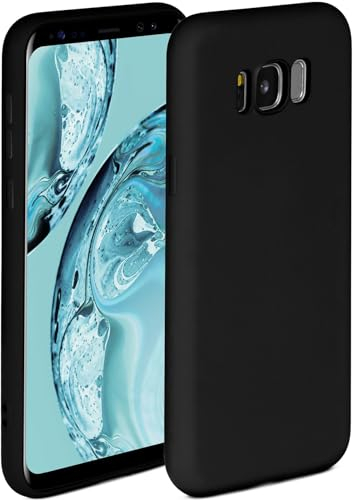 ONEFLOW Soft Case für Samsung Galaxy S8 Hülle aus Silikon mit Kameraschutz, Silikonhülle mit erhöhtem Schutz fürs Display, Backcover Schutzhülle, weiche Handyhülle, Schwarz