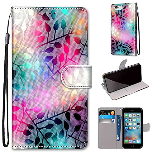 TOMYOU Hülle für iPhone 6 / iPhone 6S, Stoßfeste Handyhülle mit Kartenfach Leder Handytasche Klapphülle iPhone 6 / 6S Kompatibel für iPhone 6 / iPhone 6S