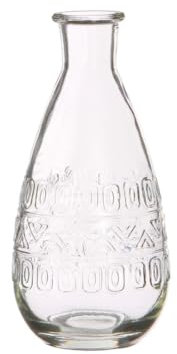 NaDeco Glasflasche 'Rome', Höhe 15,8cm, Durchmesser 7,5cm, viele Farben zur Auswahl | Glasvase Dekoflasche | Glas-Flaschen | Deko-Vasen | Kleine Flaschen | Deko-Blumenvase, Farbe:Glasklar